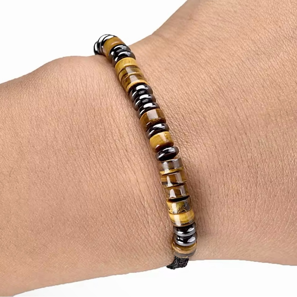 Men’s Tiger Eye Stone Beaded Bracelet For Men
